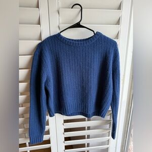 Devine Heritage Ribbed Crewneck Sweater - Navy Blue